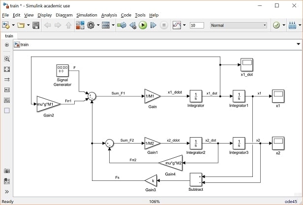 Lembar kerja software simulink