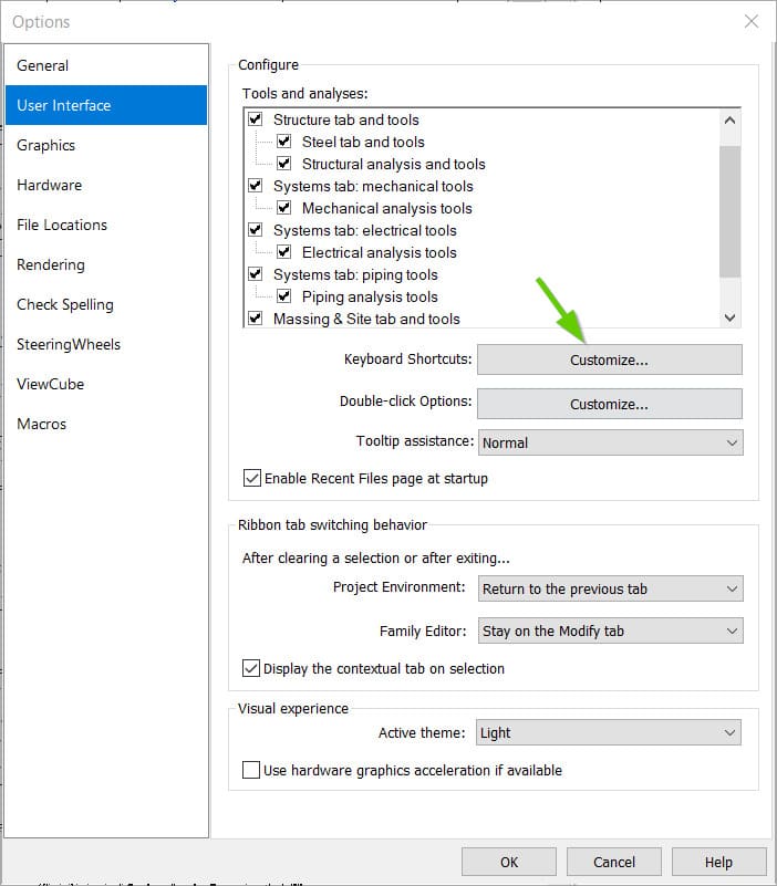 Revit keyboard shortcut