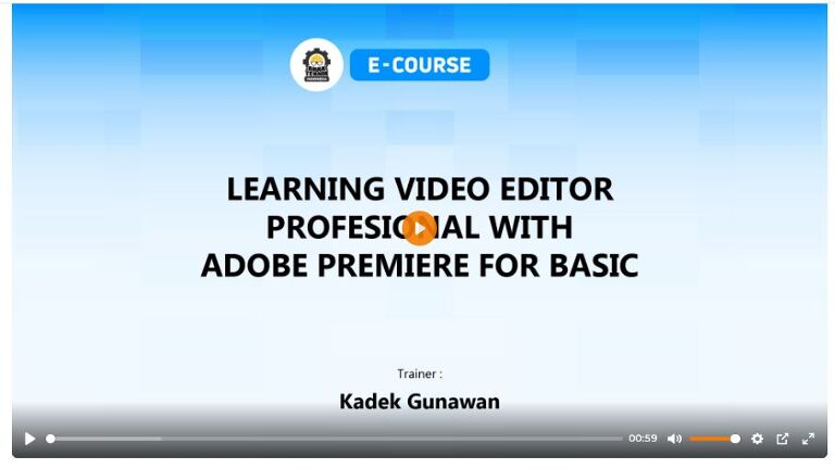 E-Course Belajar Adobe Premier Lengkap dari Dasar