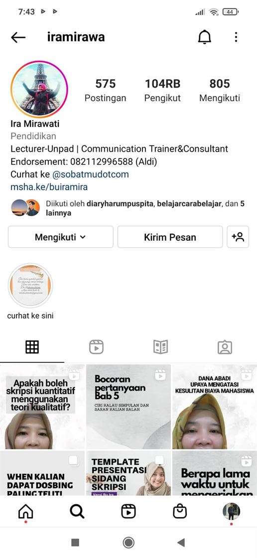 iramirawa 7 Influencer Instagram yang Wajib di Follow