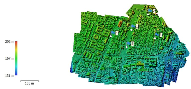 Digital Surface Model (DSM). Sumber : Dokumen Pribadi