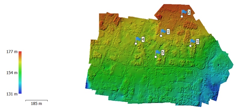 Digital Terrain Model (DTM). Sumber : Dokumen Pribadi