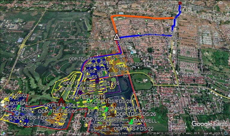 Drafting Fiber To The Home dengan google earth