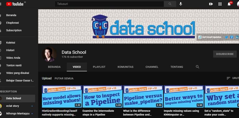 Youtube data school data science