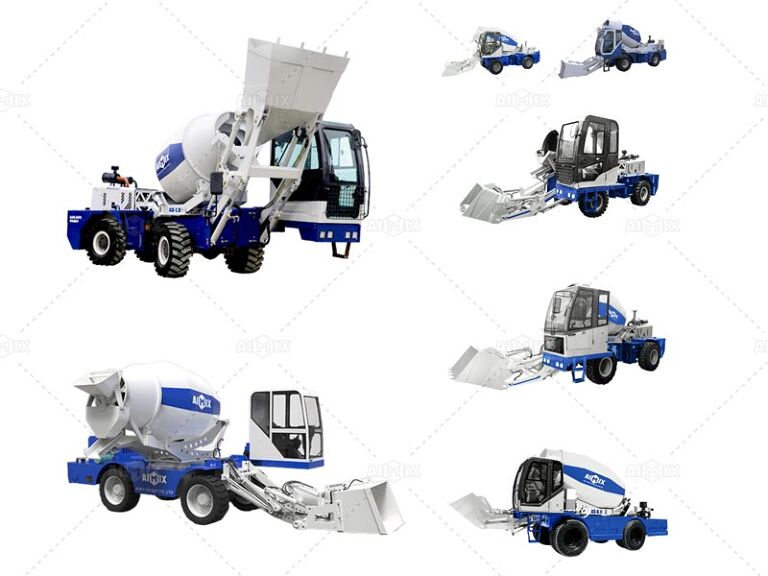 types of self loading concrete mixer