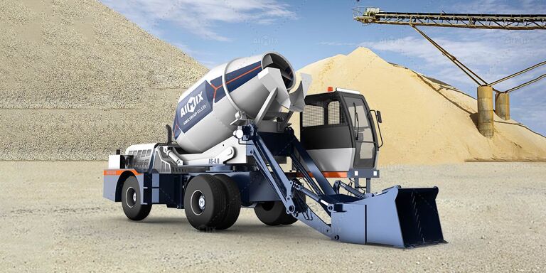 self loading concrete mixer truck