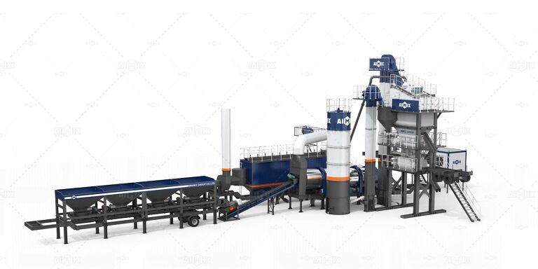 mobile asphalt batch mix plant