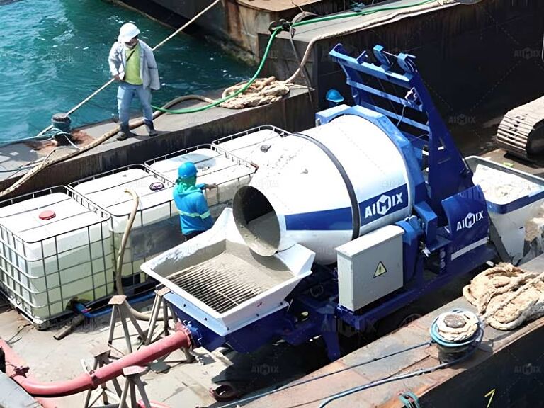 concrete mixer pump in Indonesia