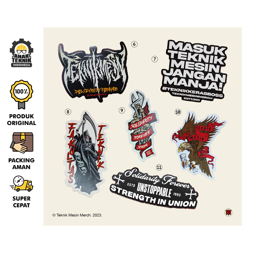 Sticker Pack Teknik Mesin Merch Vol 2